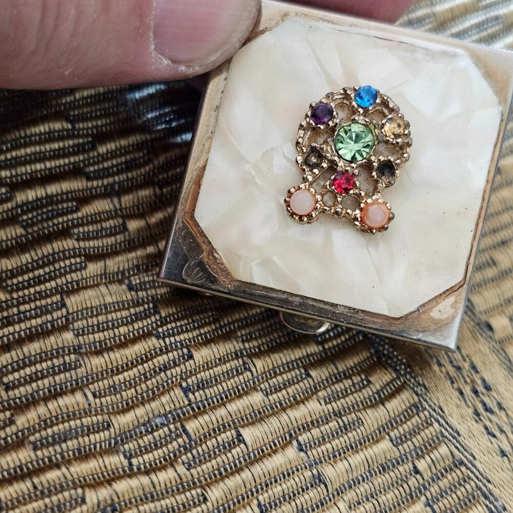 Created Jeweled vintage pill box
